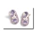 Tippy Toes Ballerina Lilac Bunny Baby Booties by Gund
