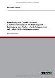 Erstellung von Checklisten und Arbeitsanweisungen zur Planung und Errichtung von Photovoltaik-Anlagen incl. Wirtschaftlichkeitsberechnungen