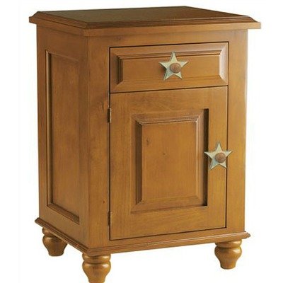 Alligator I6305 - XX Stars Single Door Nightstand Finish: Distressed White