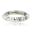 Silver White Crystal Deco Stretch Bracelet Fashion Jewelry