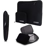 Coodio&reg; ShockProof 30.5-31.8 cm (12-12.5 inch) Ultrabook Laptop Notebook Sleeve Bag Case Pouch + Accessory Bag for Apple The New Macbook 12 - Black