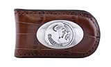 NCAA Florida State Seminoles Tan Crocodile Leather Magnet Concho Money Clip, One Size