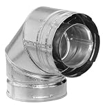 Simpson Duravent 46DVA-E90 4x7 Direct Vent Galvanized 90 Degree Elbow