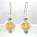 Apatite Gemstone and Czech Glass Bead Man in the Moon Dangle Earrings, in Sterling Silver #8624