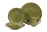 Gibson Regent Park 16 pc Dinnerware Set, Green