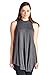 82 Days Women'S Rayon Span Mock Neck Sleeveless Tunic - Solid