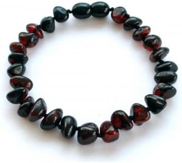 Bouncy Baby BoutiqueTM - AB25 - Adult Dark Cherry Certified Authentic Baltic Amber HEALING Bracelet