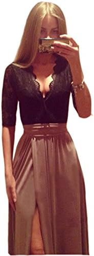 Women's Sexy Long Chiffon Party Cocktail Evening Prom Dress Dark Pink XXL