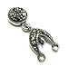 2 pcs .925 Sterling Silver Marcasite Chandelier Earring Stud Loop Post 22mm/Findings/Antique