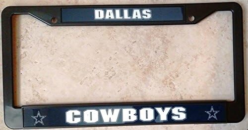 Dallas Cowboys LBL BLACK PLASTIC License Plate Frame Tag Cover Football