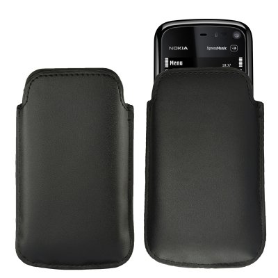 Logotrans Lederetui f&uuml;r Nokia 5800 schwarz Preisvergleich