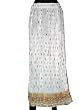 Designer Skirts Floral White Womens Long Bohemian Gypsy for Women 38 Inch