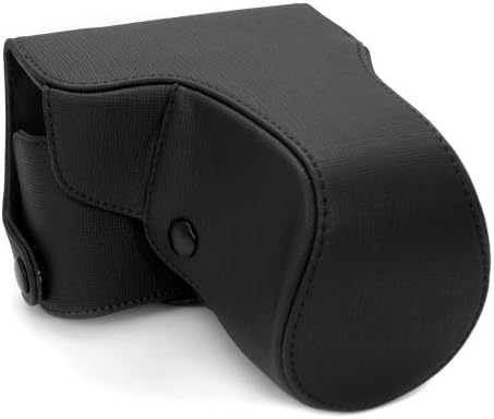 Camson Leather Vintage  Case for Nikon 1 J1 with 30-110mm Zoom Lens (Black)