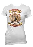 Firefighter Emblem In Flames Women's T-shirt, Fire Fighter Womens Shirt