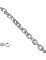 14k Solid White Gold 1.1 mm (3/64 Inch) Cable Chain Necklace 13" w/ Lobster Claw Clasp