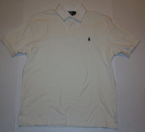 Mens Polo By Ralph Lauren Short Sleeve Rugby Shirt - Off-white