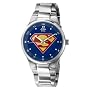Armitron Men's 70038 Character Superman Silver-Tone Round Blue Dial Watch