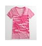 Roxy Little Bit Pink V-Neck Tee - Post It Pink X Med