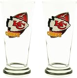 Kansas City Chiefs Two Pack 12-Ounce Flared Pilsner Glasses