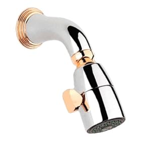 GROHE Sinfonia Showerhead with Arm, Chrome with Gold Accent #28026IG0