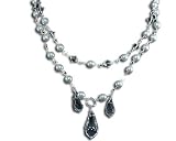 Bright White Pearl & Clear Teardrop Crystal Necklace & Earring SET - Bridal Jewelry Bright White Pearl & Clear Teardrop Crystal Necklace & Earring SET - Bridal Jewelry