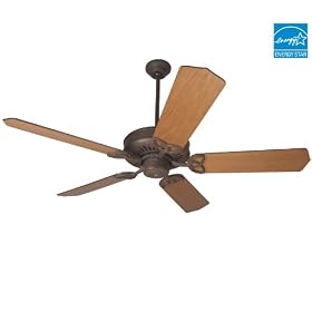 Craftmade Fans AT52RI 52" American Tradition Energy Star Rustic Iron Ceiling Fan w/ B552S-LOK Blades