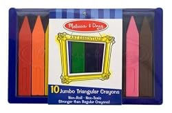 Melissa & Doug 4148 Jumbo Triangular Crayons (10 pc)