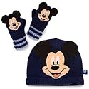 Disney Mickey Mouse Hat and Mitten Set for Toddler Boys