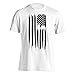 Dion Wear Mens American Flag Tshirt (L, White)