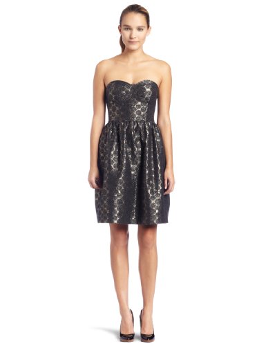 Kensie Womens Lurex Dots Dress, Black Mix, 10