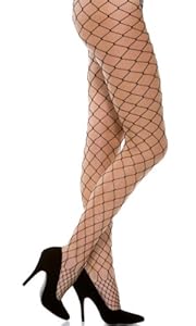 Fashion Fence Net Fashion Pantyhose by Forplay Red O/S