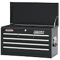 Waterloo PMX2606BK 26-Inch Wide by 12-Inch Deep by 15-1/3-Inch High Black Chest with 6 Ball Bearing Drawers and Tri Channel Construction