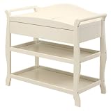 Aspen With Drawer Changing Table in White Finish By Storkcraft Baby Furniture