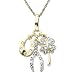 14k Gold Lucky Symbols Diamond Pendant (.05 ct)