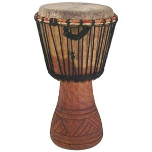 Hand-carved Djembe Drum From Africa - 7-8x16 by