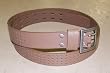 PUNK / EMO / ROCK Brown B-Line Double Clip Leather Belt