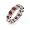 Sterling Silver Bezel Set Garnet Eternity Band