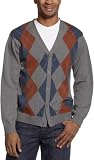 Alex Stevens Men's Argyle Button Front Cardigan