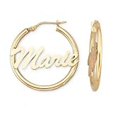 JCPenney 10K Gold Personalized Hoop Earrings