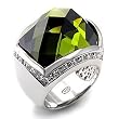 Women's Olivine Cubic Zirconia Ring, Size: 5-10 Sterling Silver .925