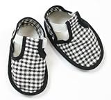 Sprouties Black/White Plaid Shoes