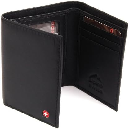 Alpine Swiss Men's Genuine Leather Trifold Wallet