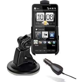 Deluxe In Car Holder & Charger for HTC HD2 by Sunwire