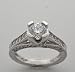 Platinum Diamond Engagement Engagement Ring 0.42 Ct Center