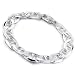 Sterling Silver Concave Anchor Link Bracelet 9