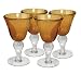 Artland Iris Wine, 8-Ounce, Amber, Set of 4
