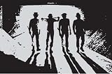 (24x36) A Clockwork Orange Movie (Subway Silhouette) Poster Print