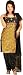 Black and Mustard Salwar Kameez Suit with Antique Beadwork - Silk