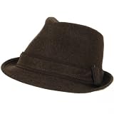 New Viscose Stingy Fedora Trilby Satin Hat Brown Large Extra Large
