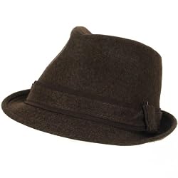 New Viscose Stingy Fedora Trilby Satin Hat Brown Large Extra Large